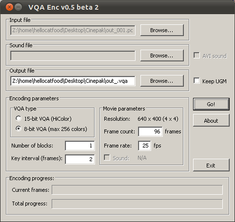 VQA encoder options