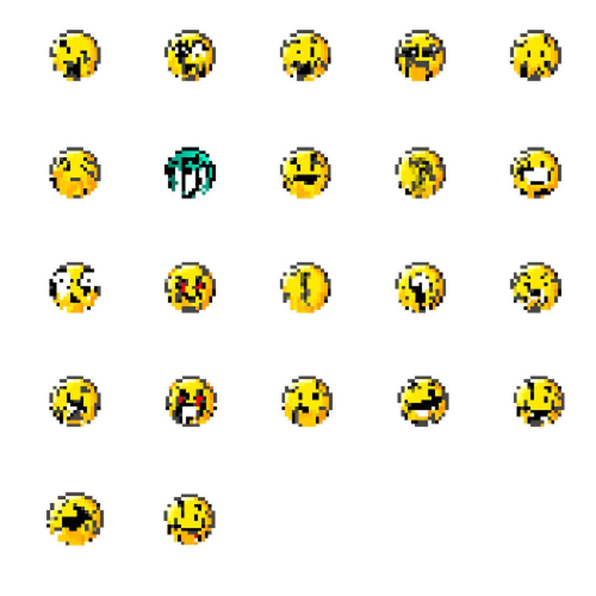 Glitch smilies