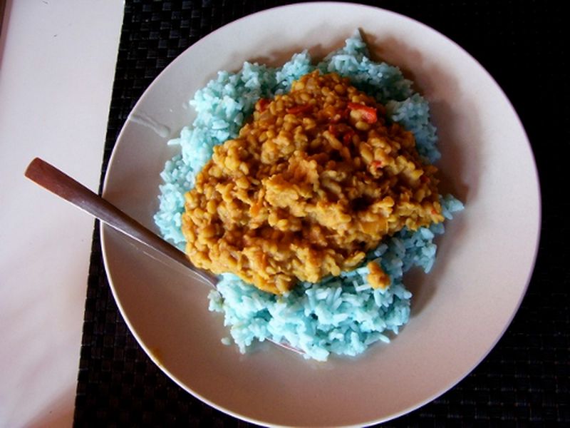 mmm, blue food. Photo by The Family